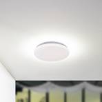 Lindby LED buiten plafondlamp Kirkola, 3000 K, Ø 34 cm, wit