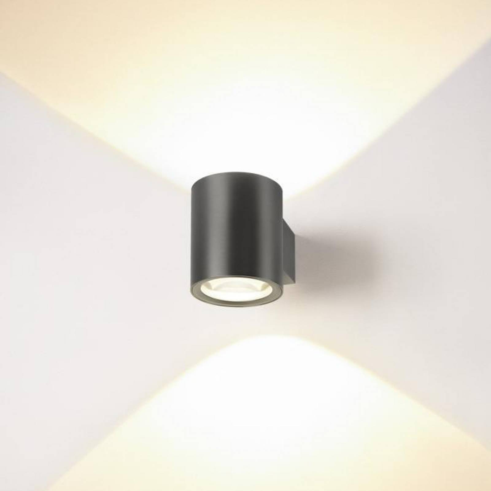 SLV Kinkiet LED Oculus, brązowy Ø 9 cm, ściemniany do ciepłego światła