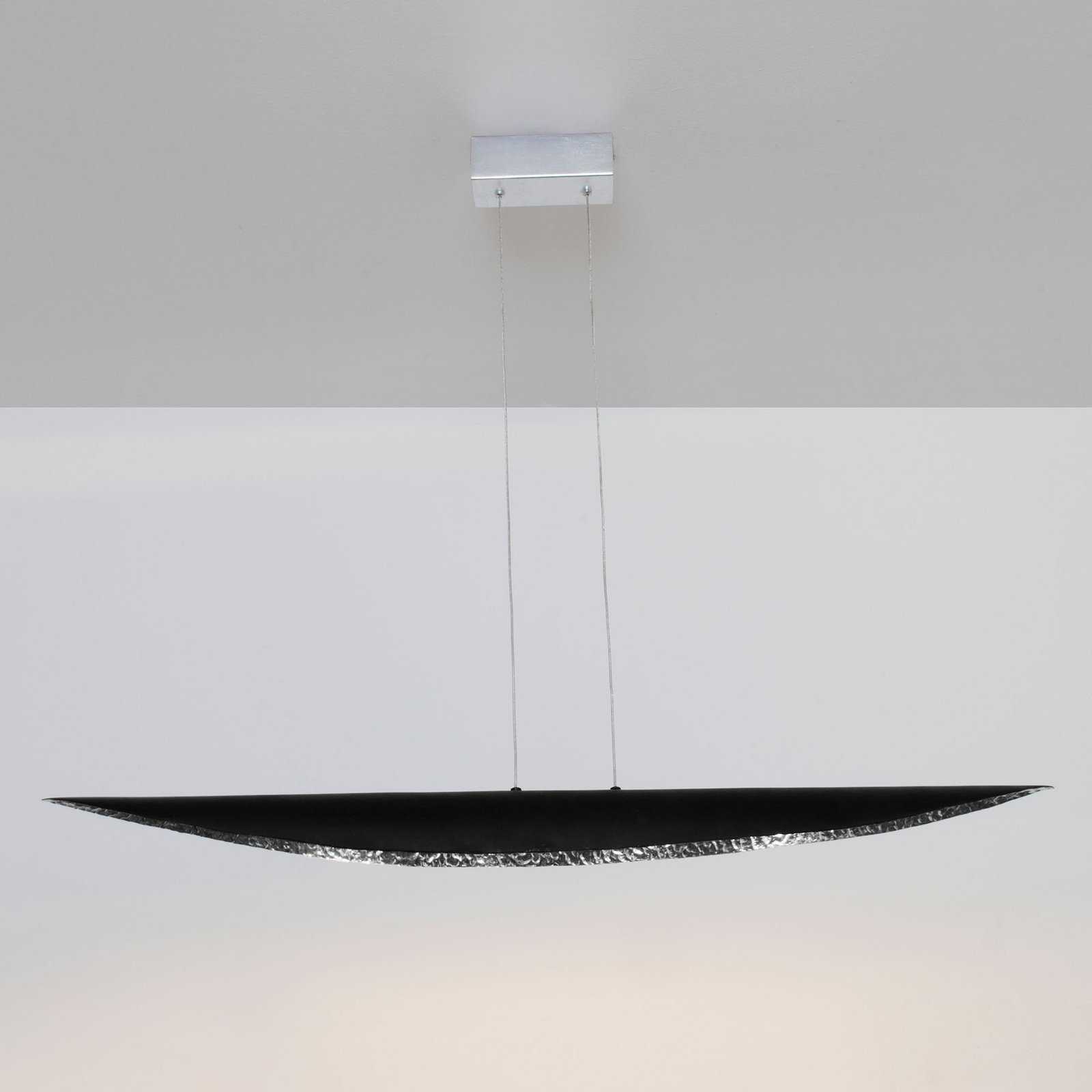 LED-Hängeleuchte Chiasso, schwarz/silber