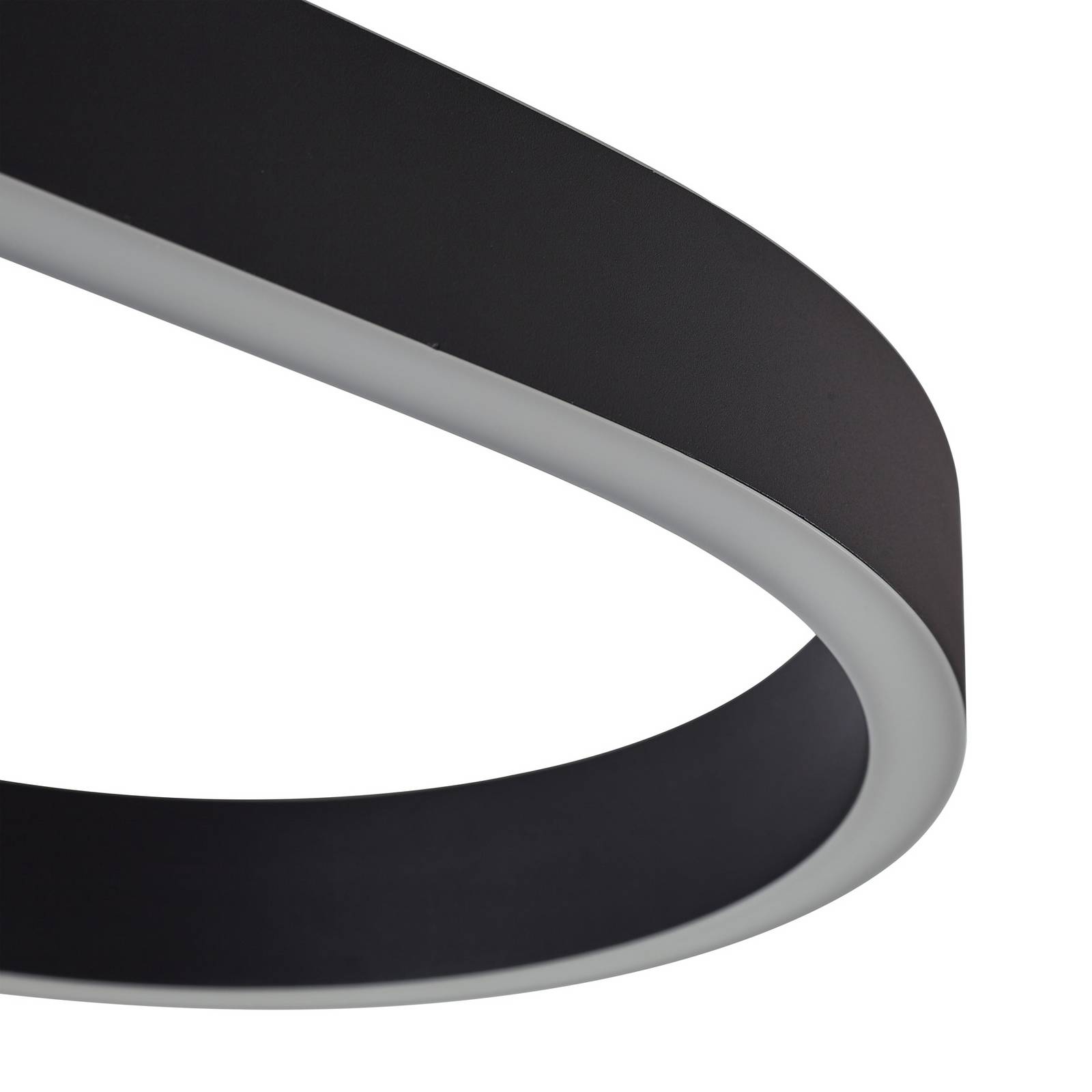 Lucande Smart-LED żyrandol Melinay, czarny, CCT, Tuya