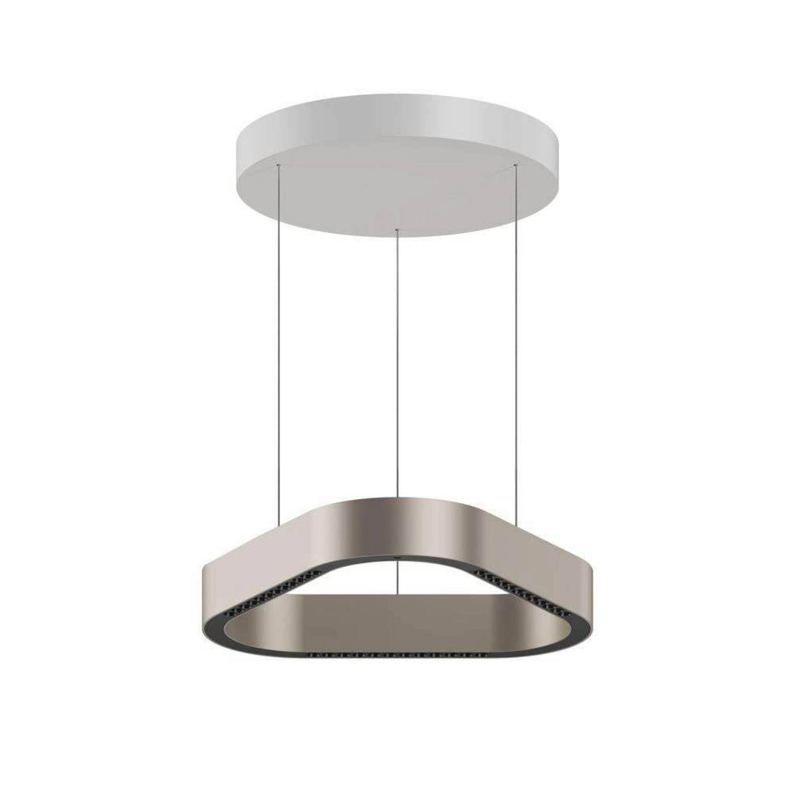 LOOM DESIGN LED-Pendelleuchte Trigon, grau, Alu, 40 cm günstig online kaufen