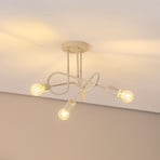 Deckenleuchte Oxford, sand, Ø 44 cm, Metall, 3-flammig, E27