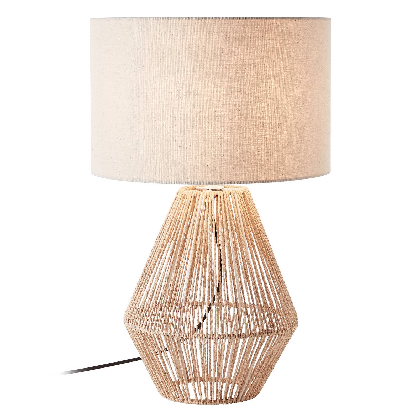 Asztali lámpa Laraine textil ernyővel