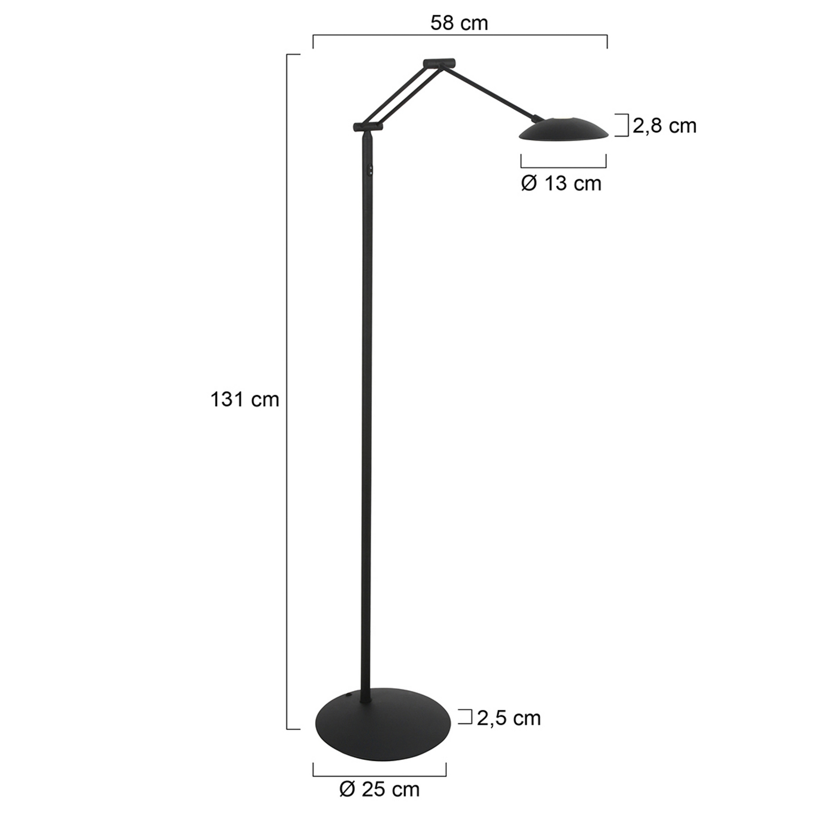 LED vloerlamp Daphne 2, 1-lamp, zwart, CCT, afstandsbediening LED vloerlamp Daphne 2, 1-lamp, zwart, CCT, afstandsbediening