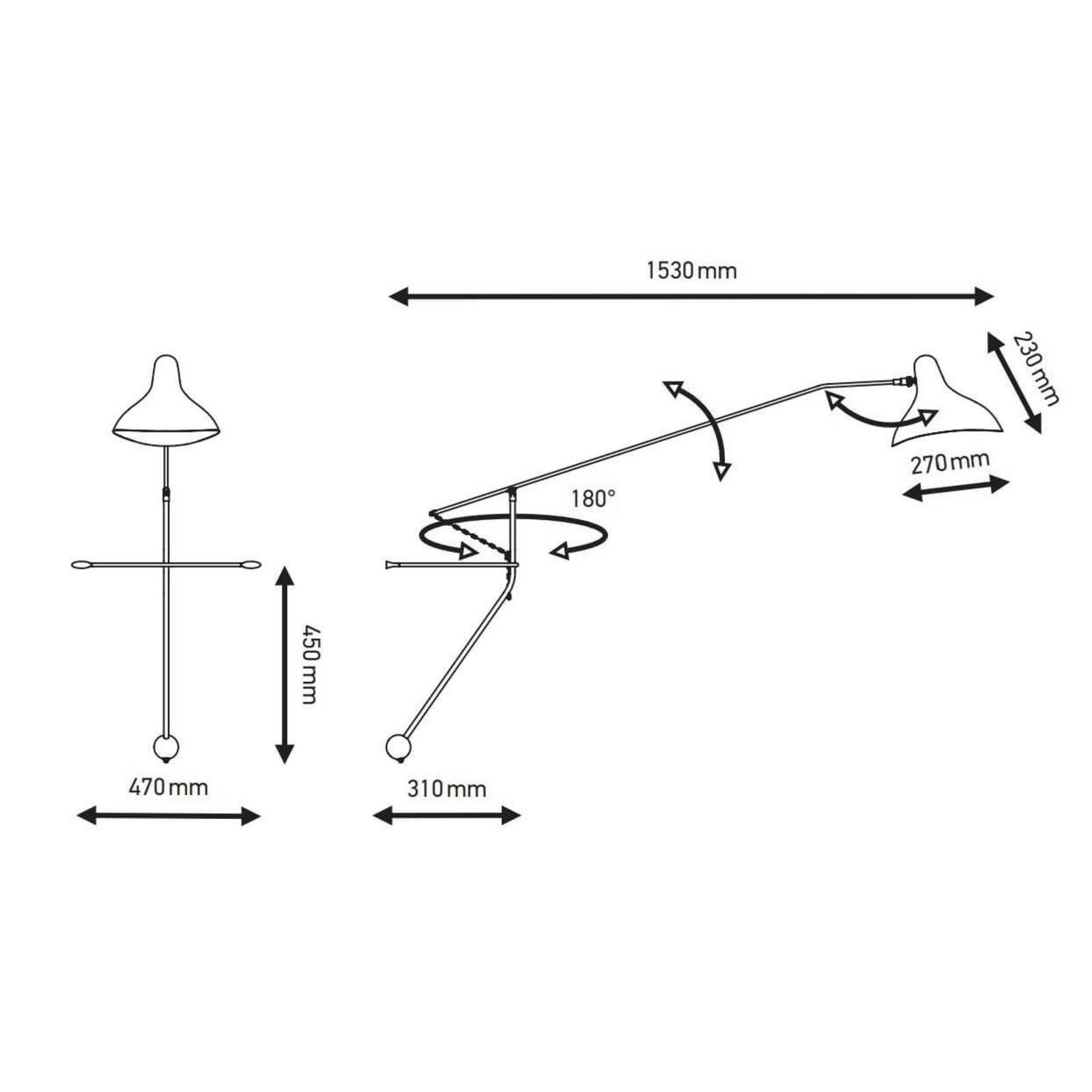 Mantis BS2 Aplique de Pared Negro- Schottlyer