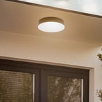 Plafonnier d'extérieur LED Lyam, IP65, gris foncé