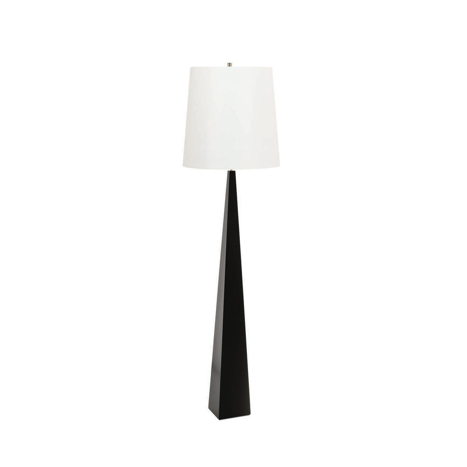 Lampa stojąca Ascent, czarna, biały klosz