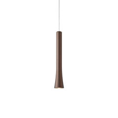 Lámpara colgante LED Rio elegante, marrón