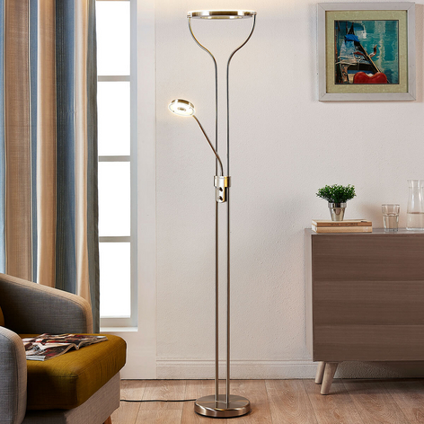 Ringformet LED-gulvlampe Lana med leselys