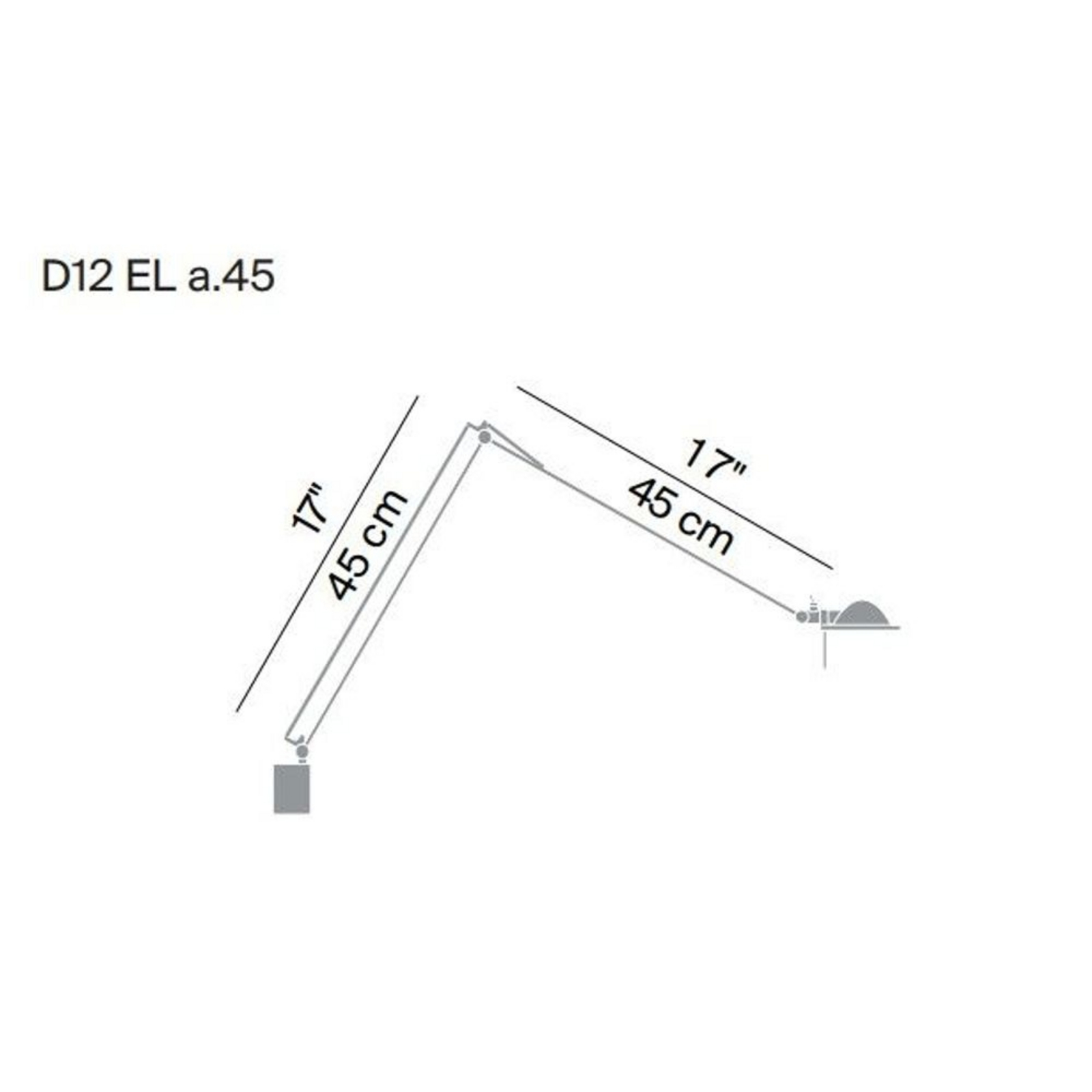 Berenice Vägglampa 45x45 Svart Metall/Alu - Luceplan