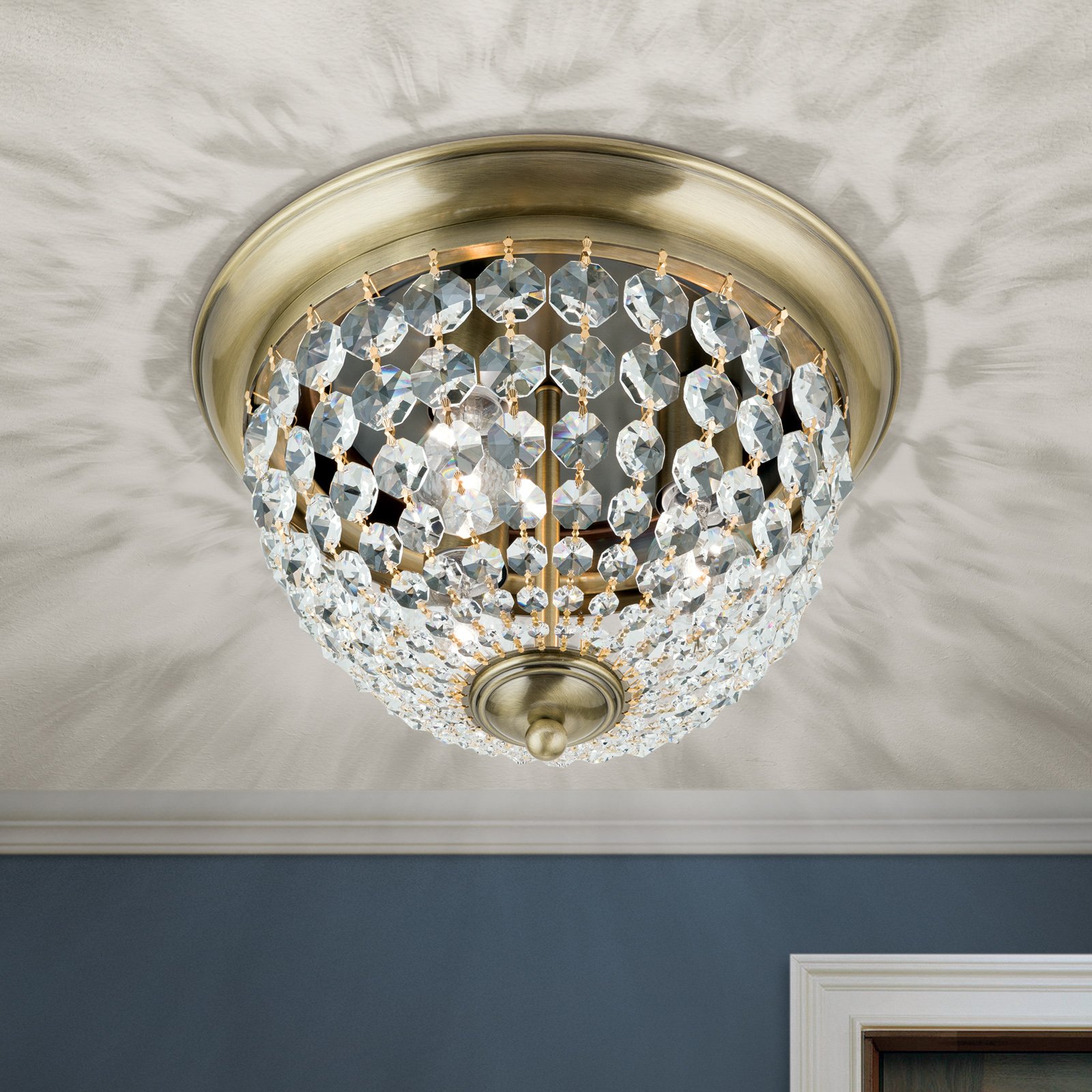 Plafond ceiling light, patina/transparent, Ø 35 cm