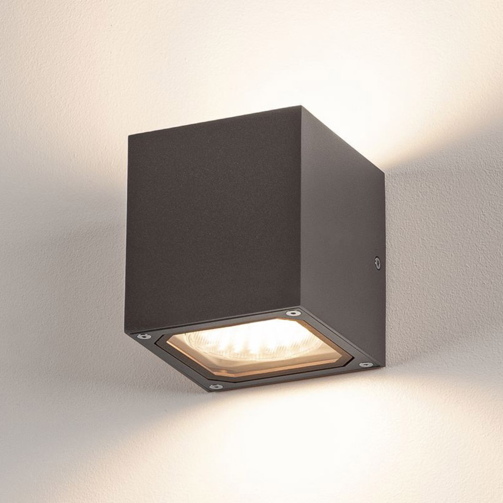 SLV Sitra Cube outdoor wall light, 2-bulb