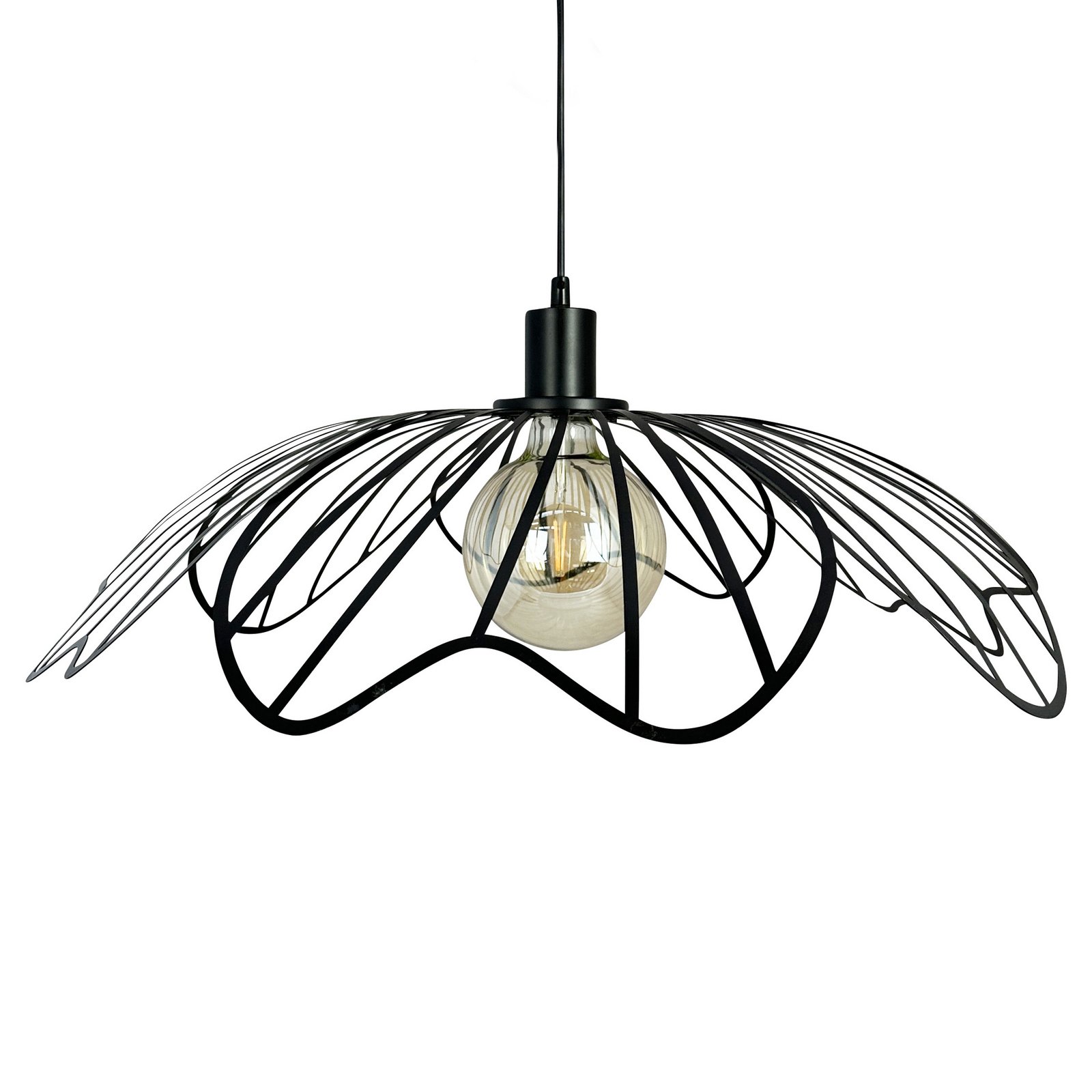 Dyberg Larsen BLUMEN hanging light, matt black, Ø 60 cm