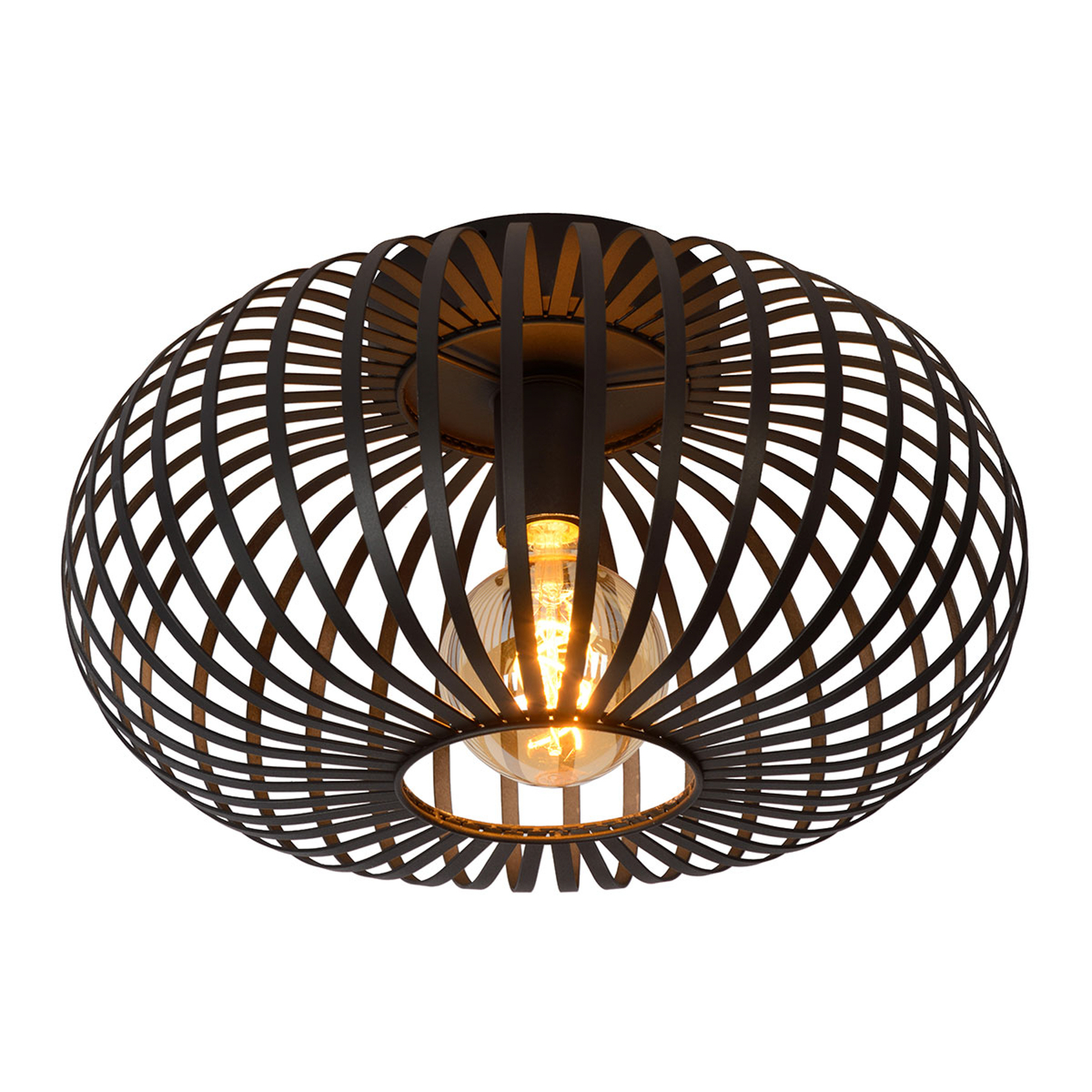 Plafondlamp Manuela, Ø 40 cm, zwart