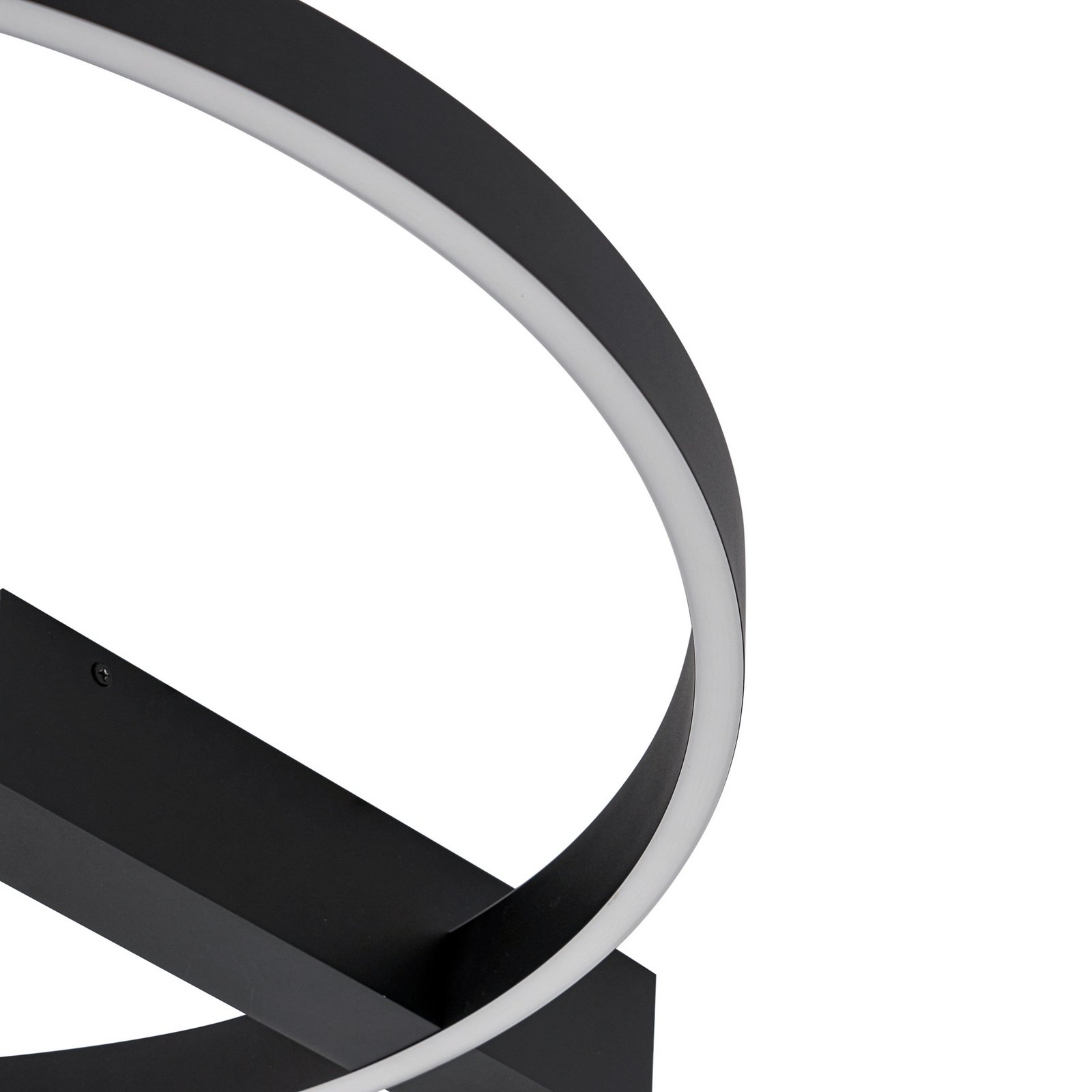 Plafonnier LED Isalin, noir, CCT, à intensité variable - Lucande