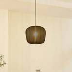 Lindby Helin pendant light, black, Ø 35 cm, fabric