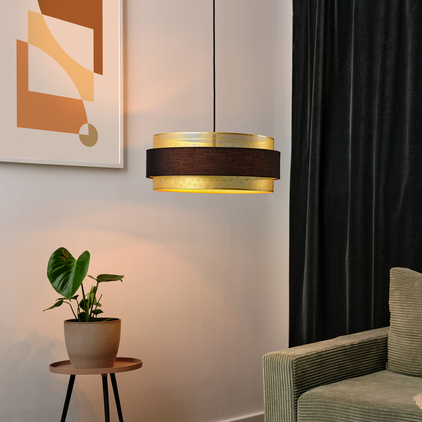 OSRAM hanglamp Decor Hornet, zwart/goud, E27