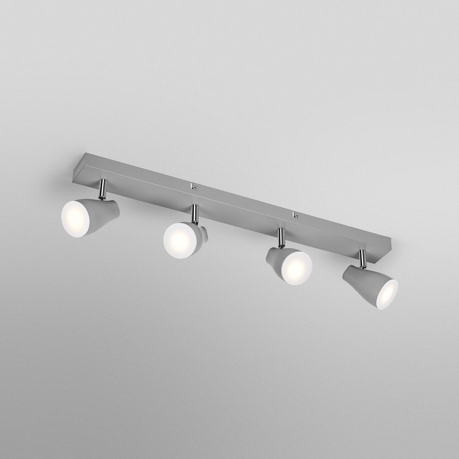 OSRAM plafondspot PEAR, grijs, 4-lamps, GU10-LED 2.700 K