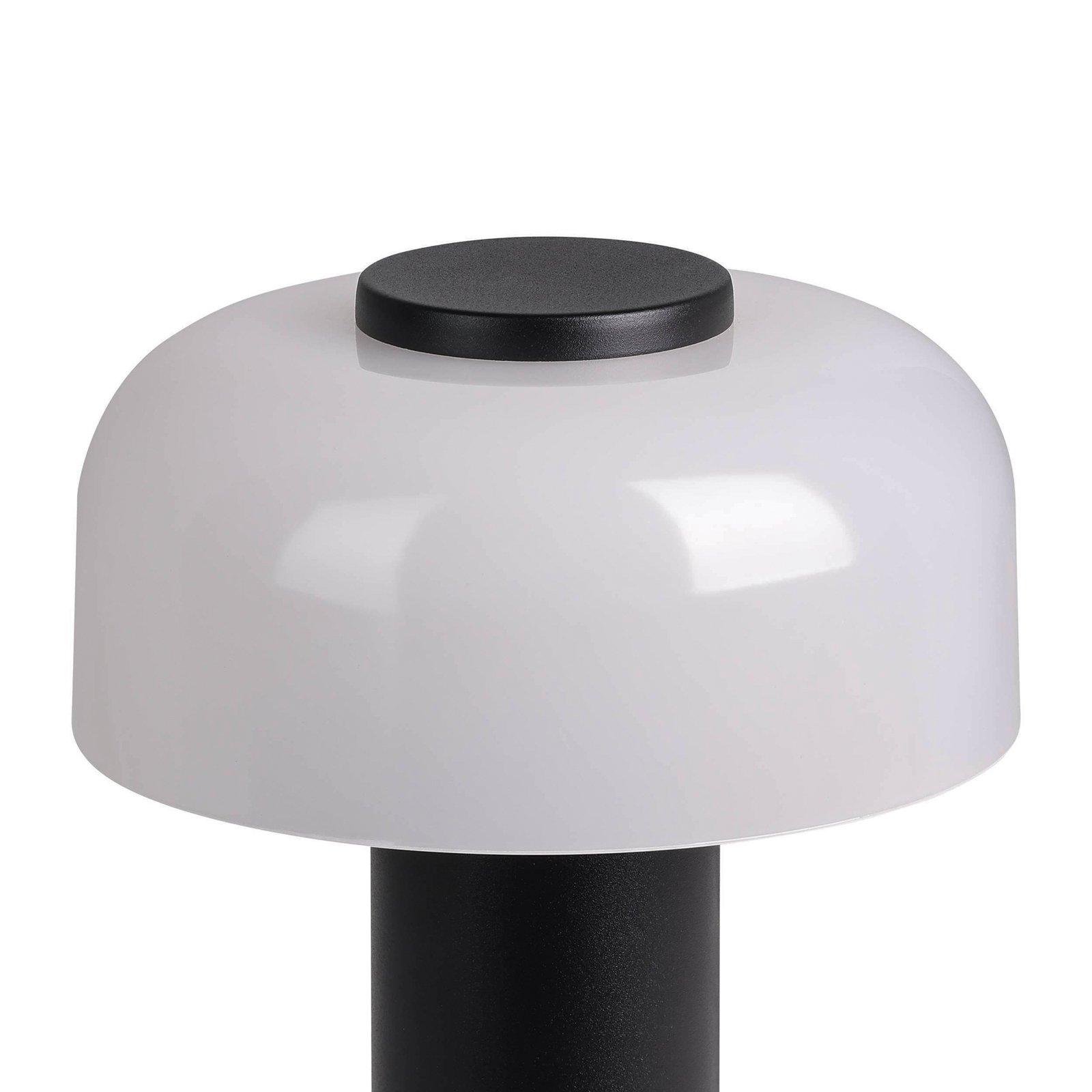 Lampe de table LED à accu Ponente, Ø 16 cm, noir/blanc, CCT