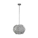 Eldoria pendant light, transparent, acrylic, Ø 41 cm, E27