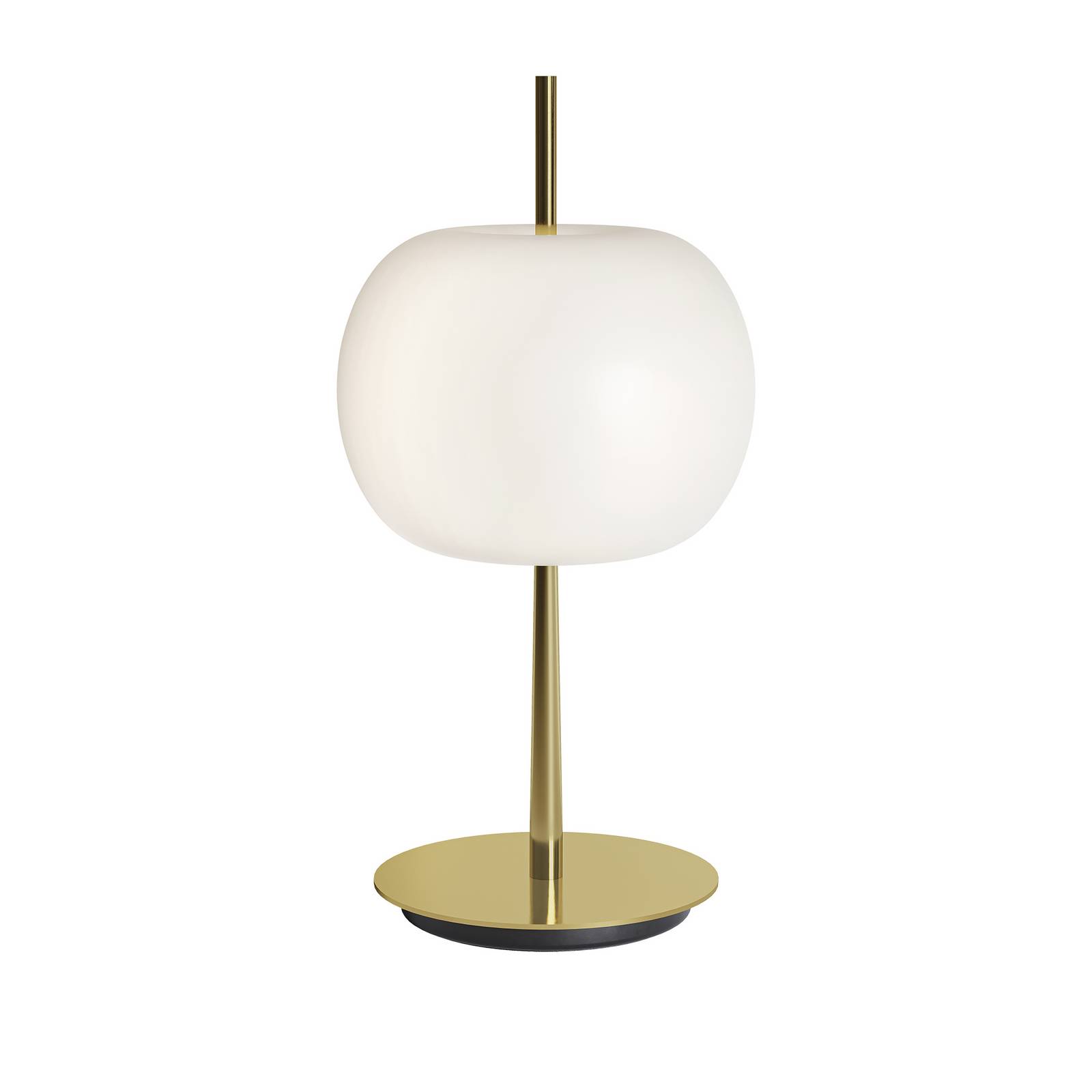 kdln LED-Tischleuchte KUSHI, messing, Höhe 32 cm, Dimmer CCT