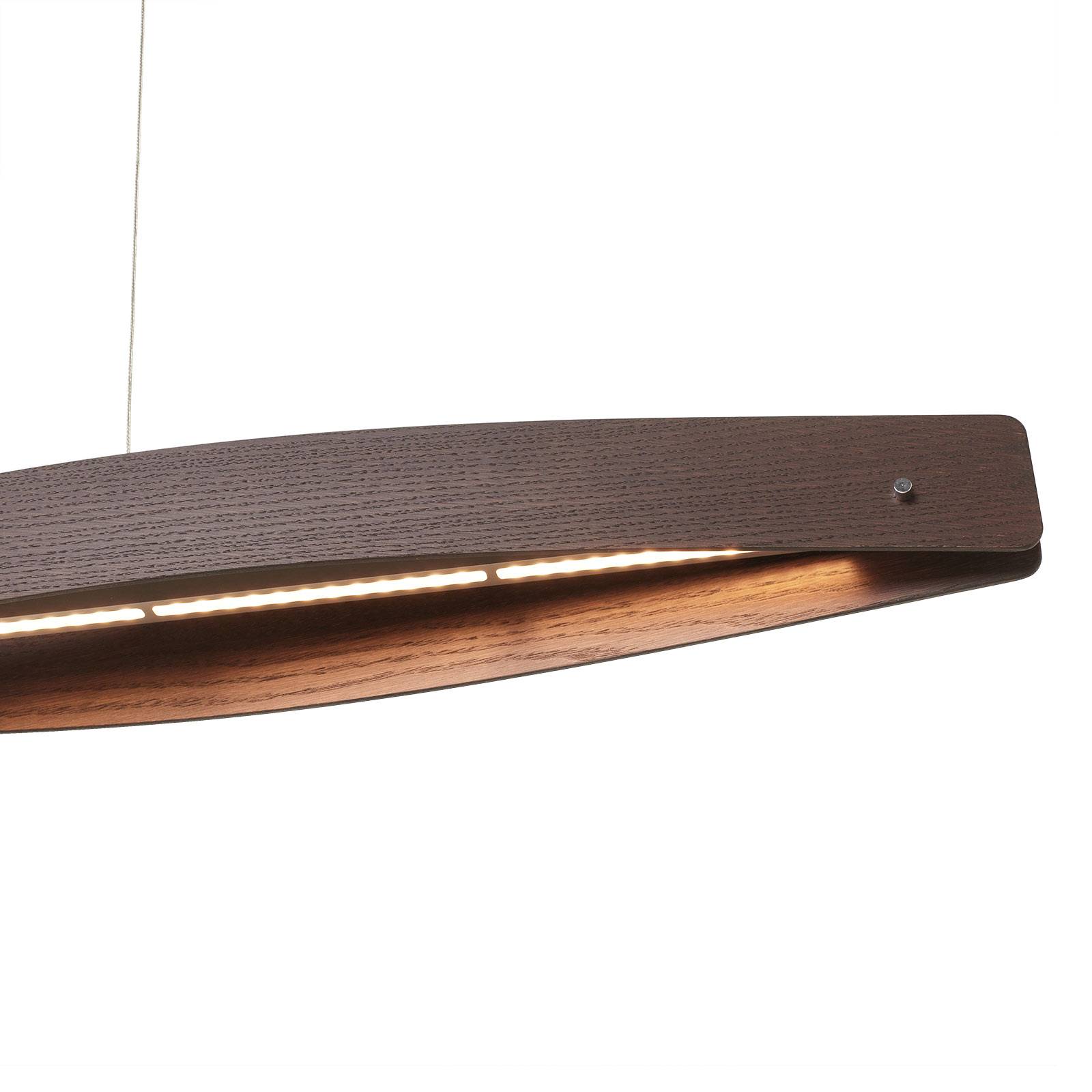 Quitani lampa wisząca LED Lian, dąb, kolonialny