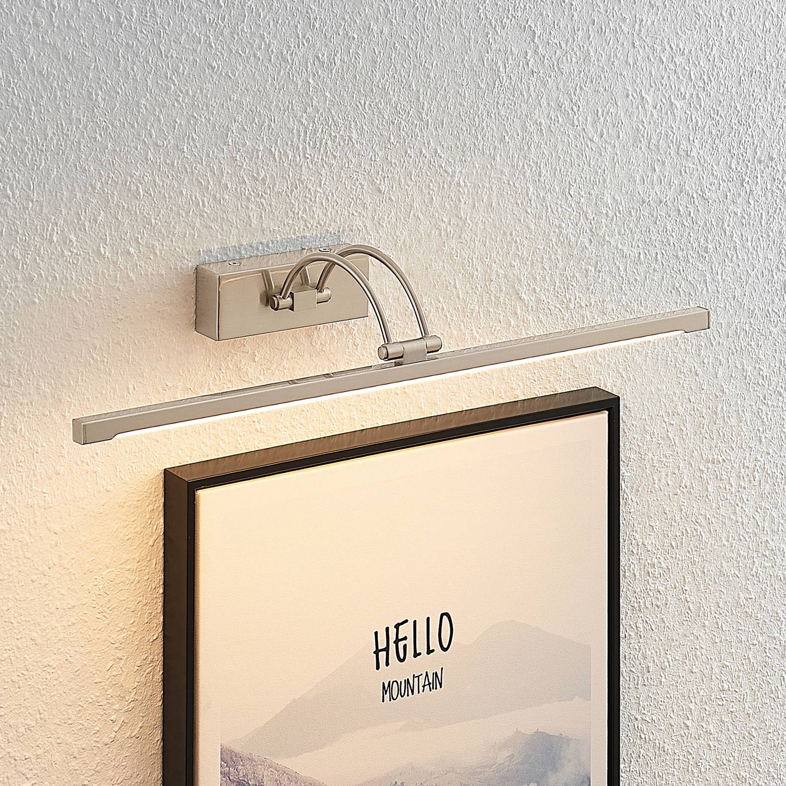 Lucande Felena applique pour tableau LED nickel