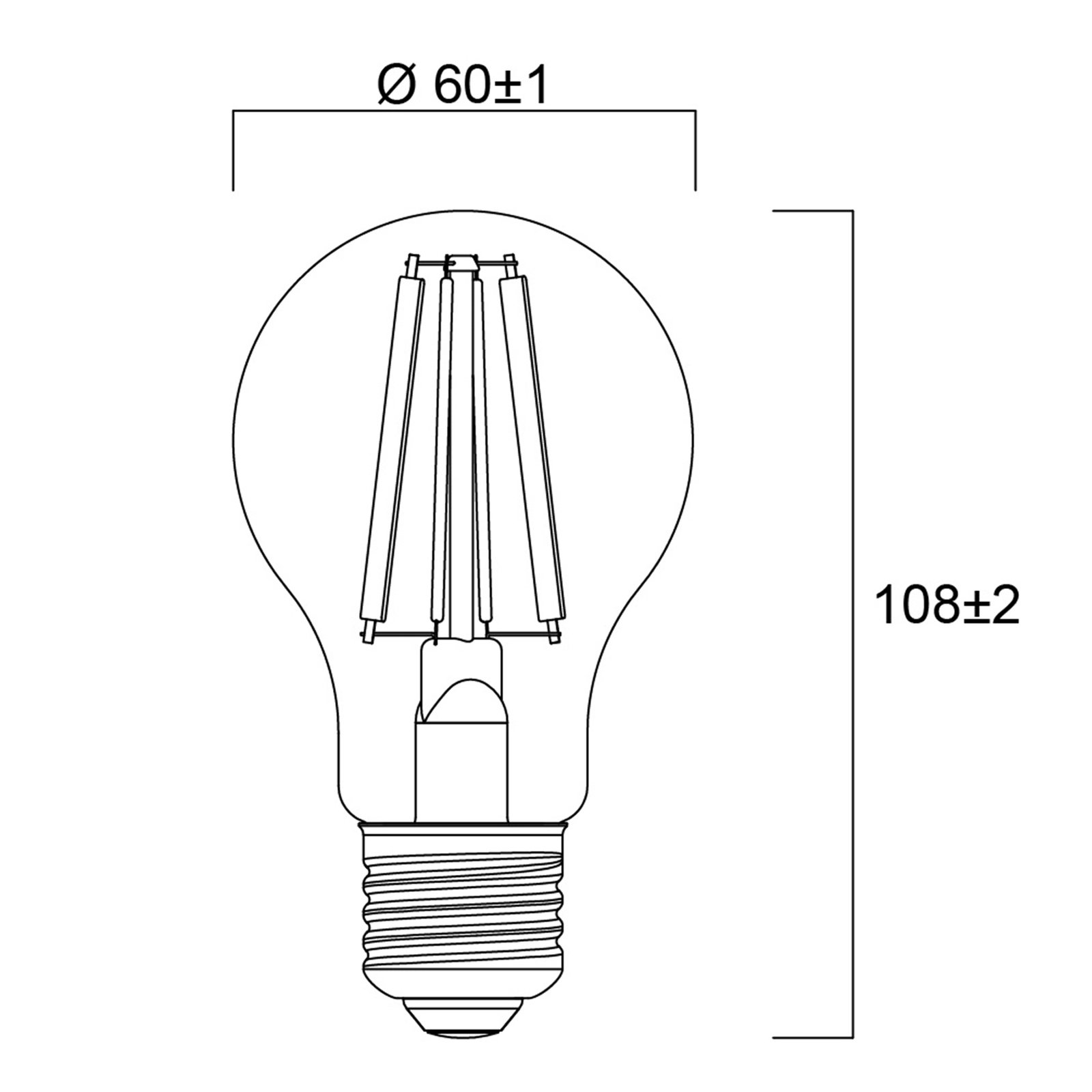 Sylvania E27 filament LED bulb 4W 2,700K 840lm
