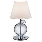 Baulmann 16.145 galda lampa, balta/niķeļa/caurspīdīga