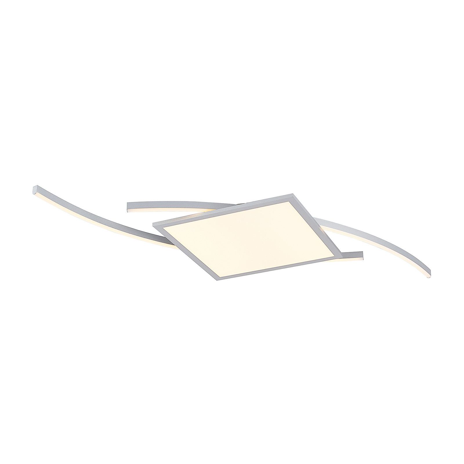 Lucande Tiaro LED plafondlamp, hoekig, 56,6 cm CCT