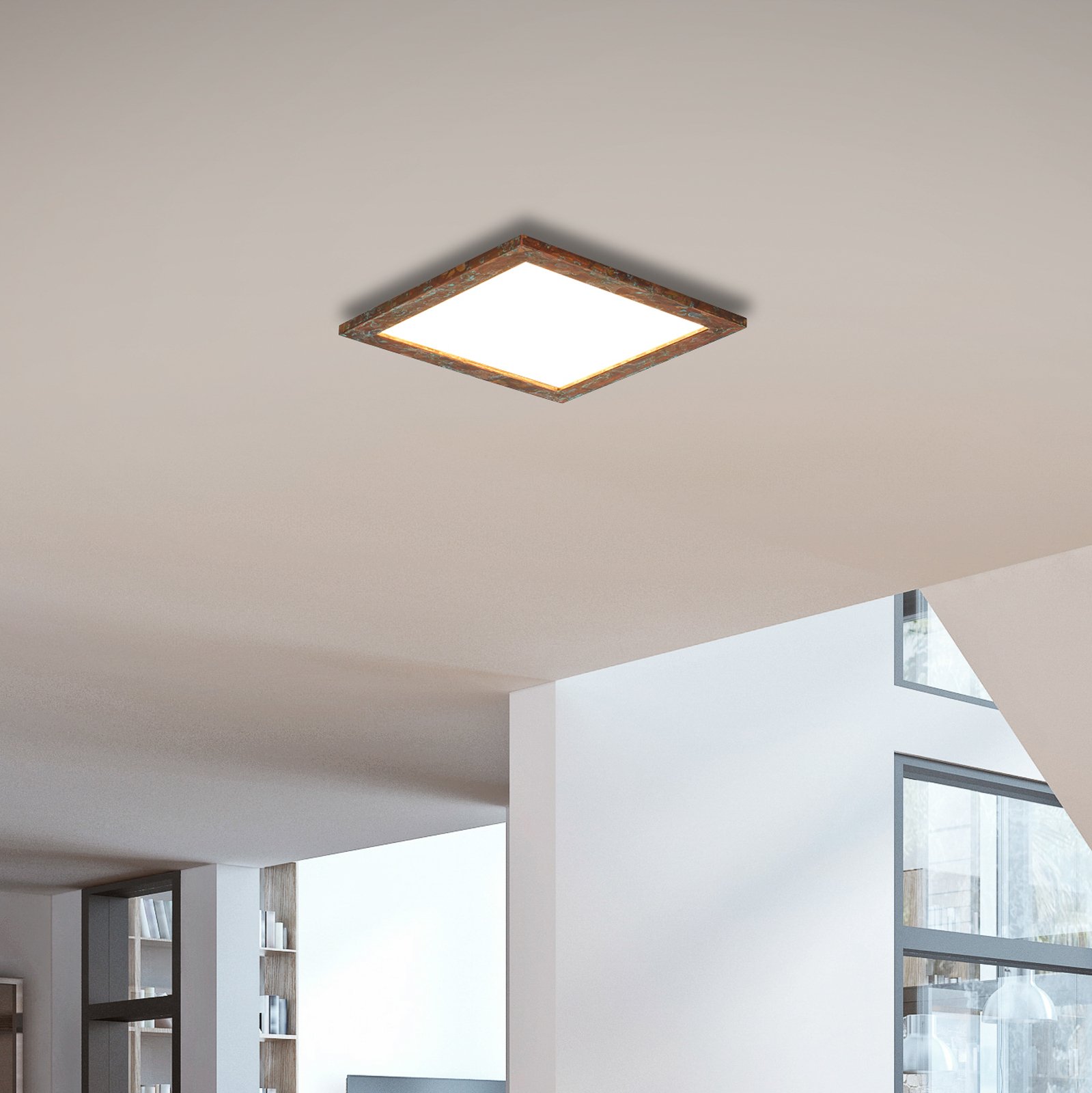 Painel LED Quitani Aurinor, cobre, 45 cm