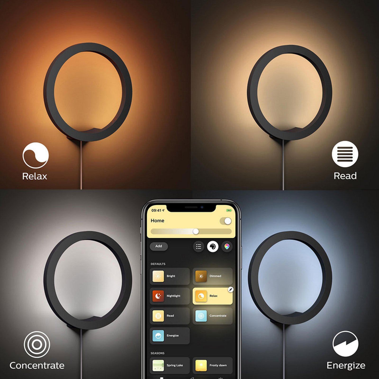 Sana Hue Aplică de Perete Black Bluetooth White/Color Amb. - Philips Hue