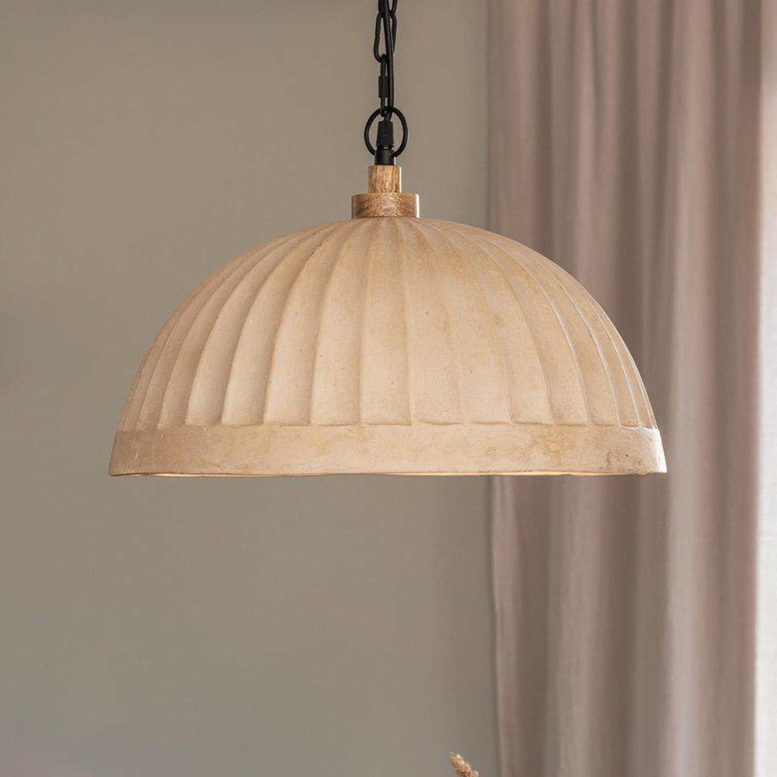 PR Home hanglamp Haley, beige, Ecomix, Ø 43 cm