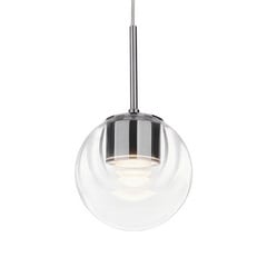 kdln Lampada LED a sospensione Dew, color cromo, a 1 luce, Ø 11 cm