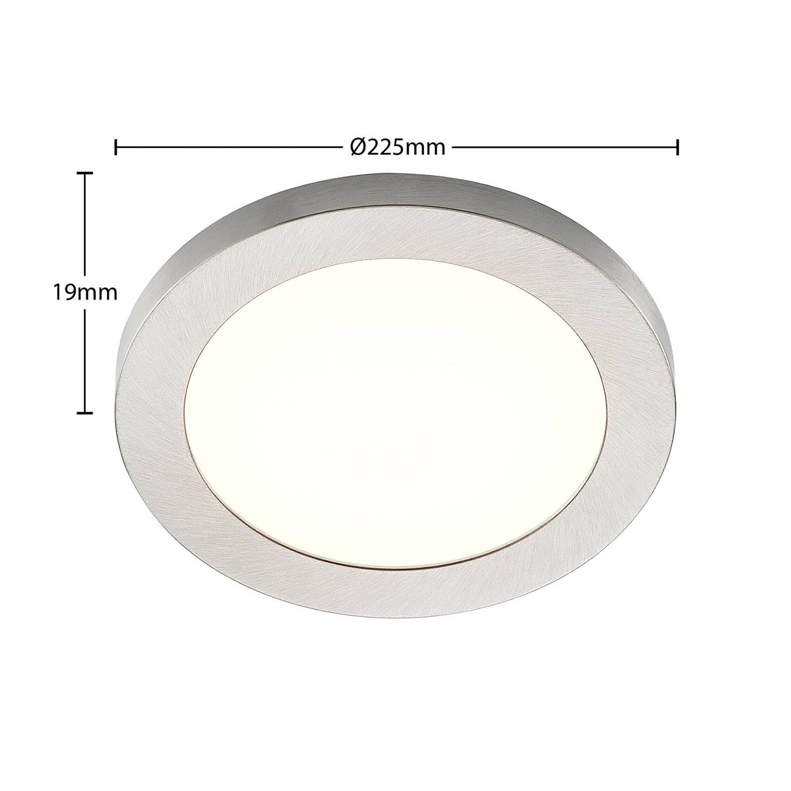 Prios Aureka lampa sufitowa LED, zabudowa, 22,5 cm