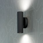 Væglampe Portillo, sort, højde 20 cm, 2 lyskilder, GU10