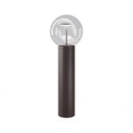 LED tuinpadverlichting Velora, bruin, hoogte 60 cm, metaal/glas, IP65