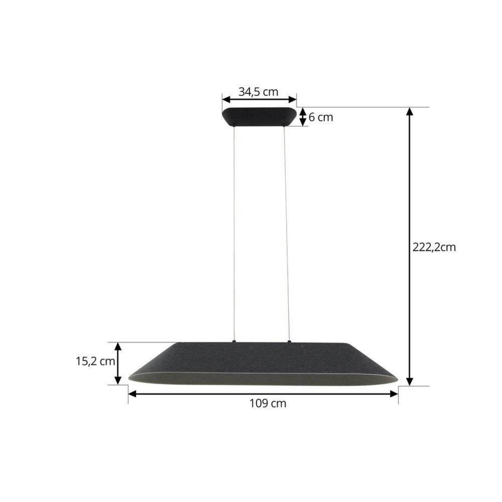 Naelle LED Taklampa Svart/Grå - Lucande