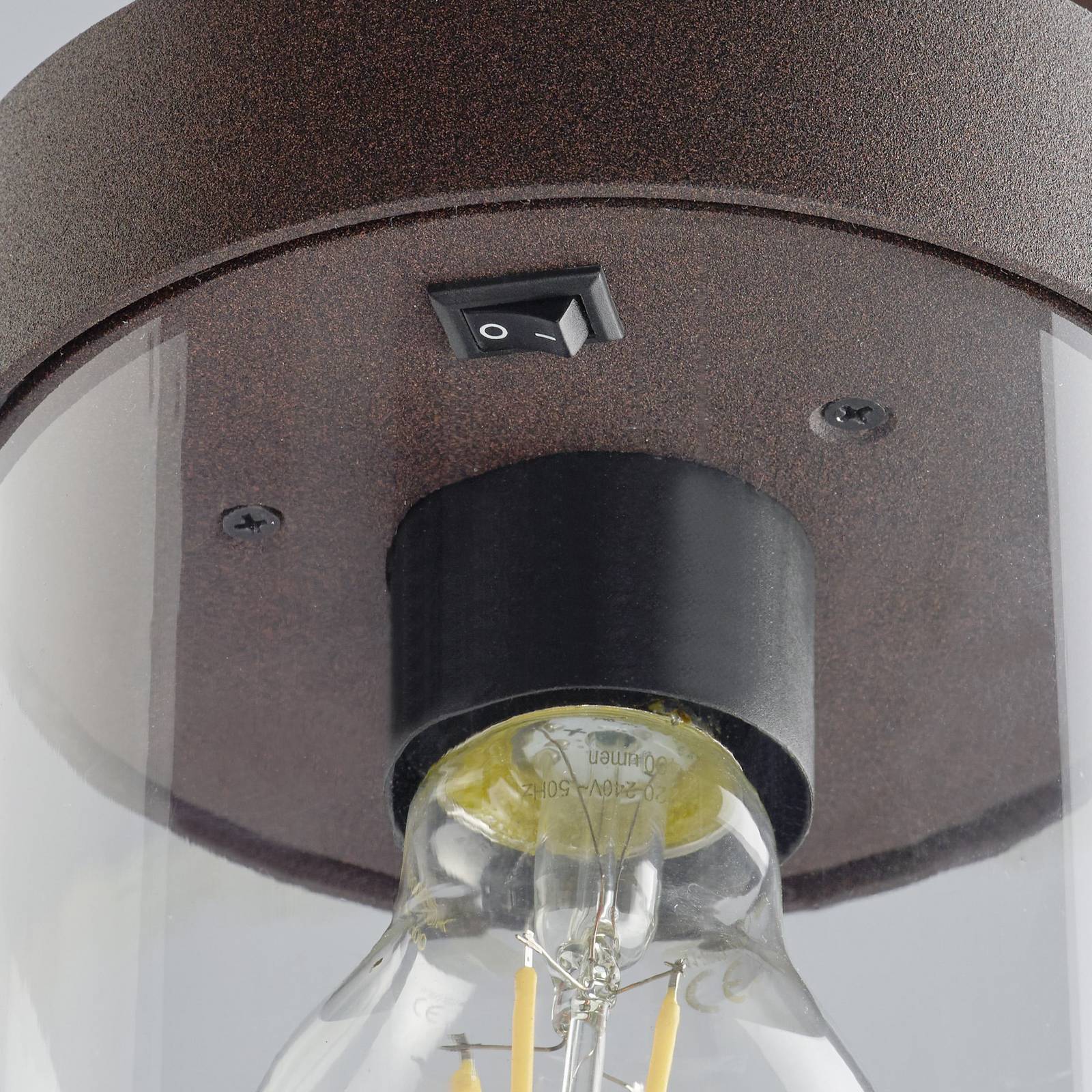 Wegeleuchte SAMBESI, rostfarben, Höhe 100 cm, Metall, IP44 günstig online kaufen