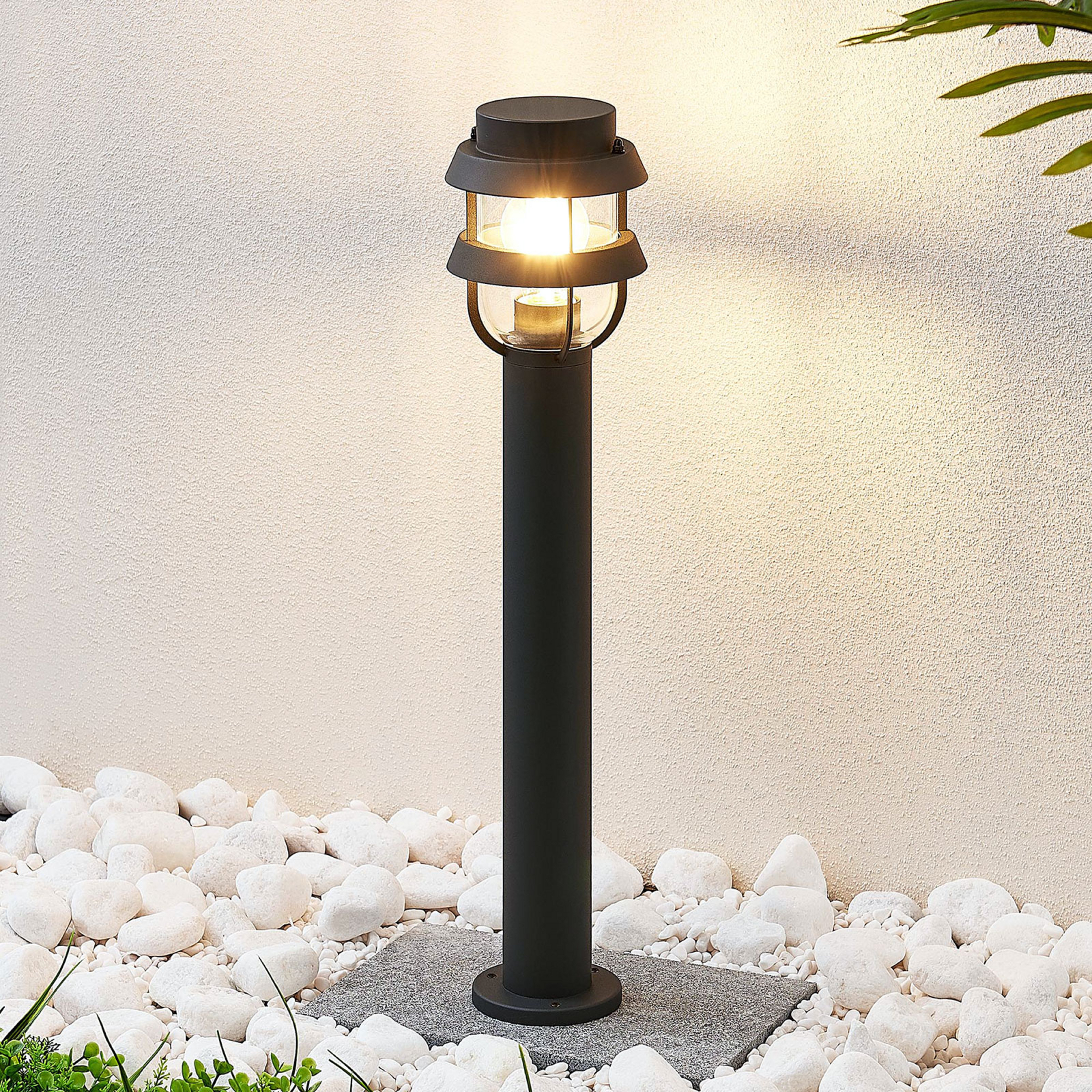 Lindby Pollerleuchte Alvaro, anthrazit, 60 cm, IP44, E27