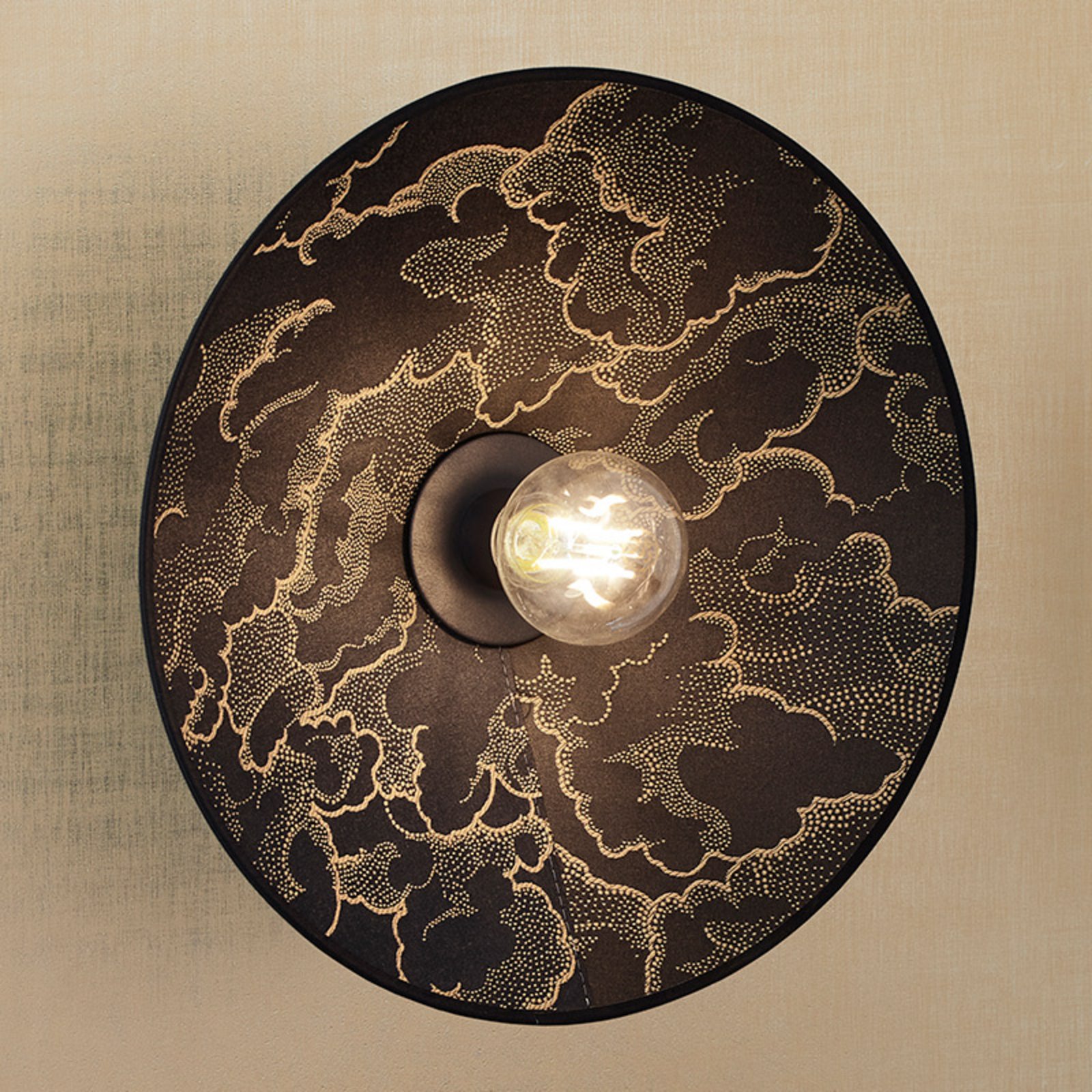 MARKET SET Gatsby wall light, lampshade with decor