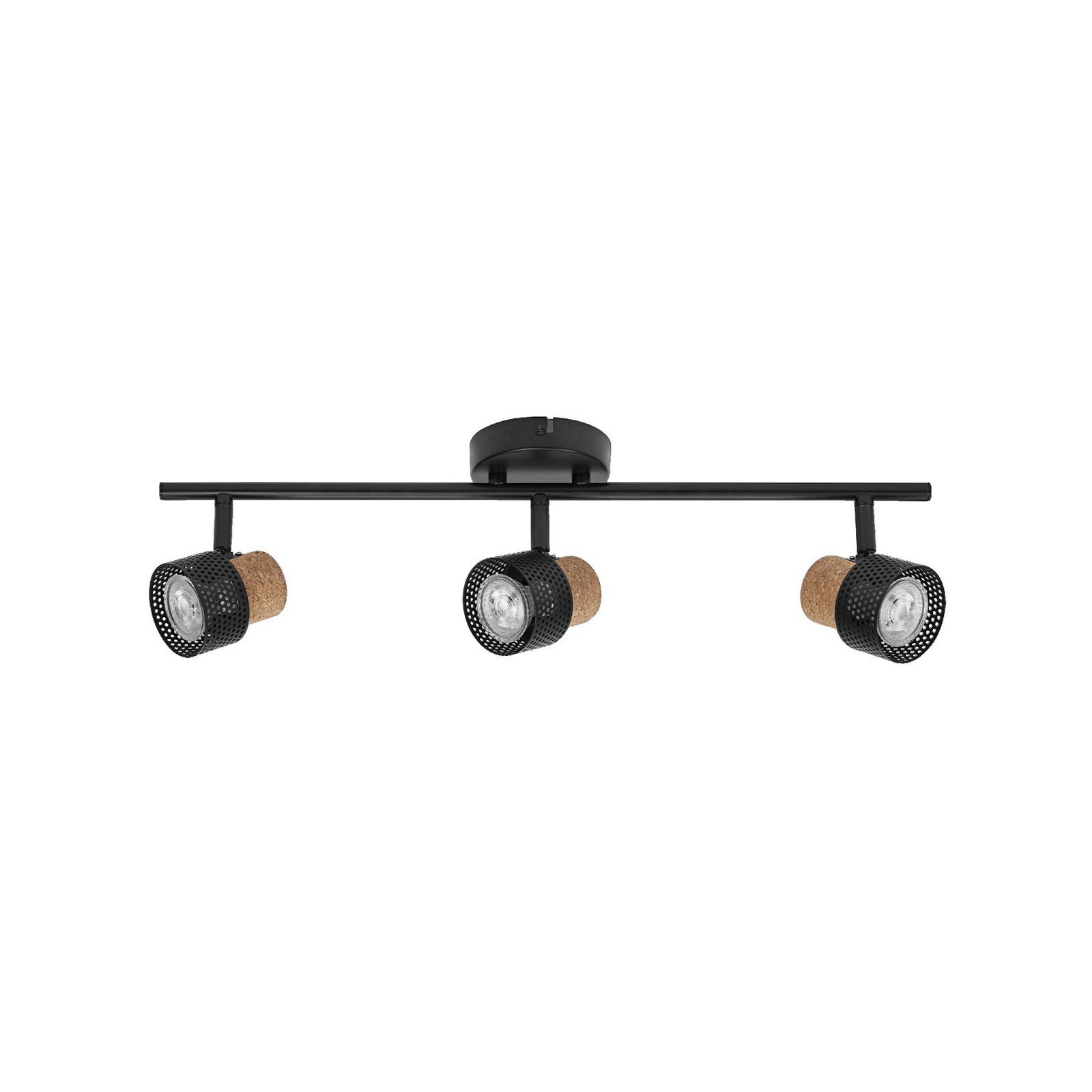 OSRAM Deckenstrahler CORK, schwarz, 3 Spots GU10-LED 927 dim