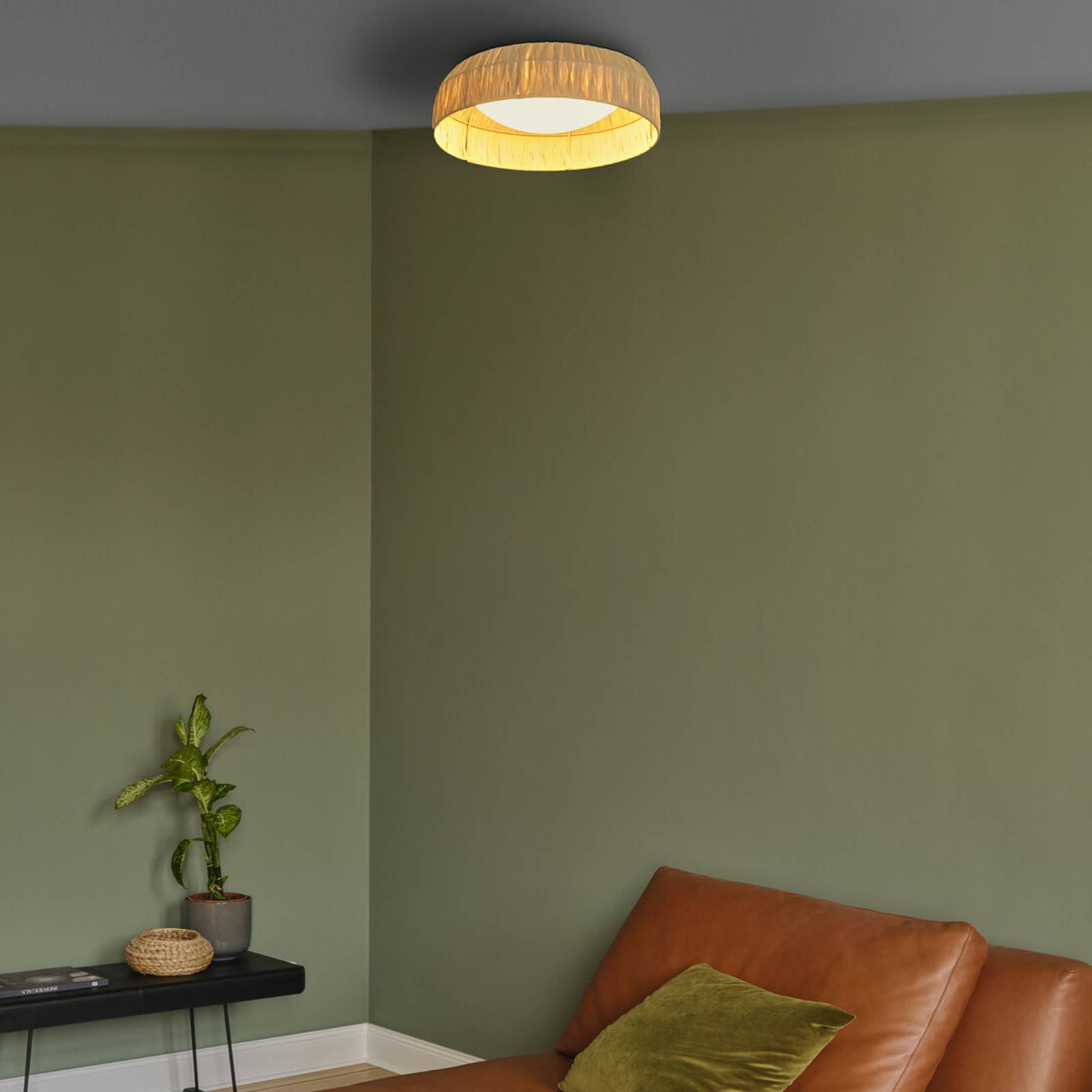 Lampa sufitowa LED OSRAM Decor Bamboo Paper, Ø 50 cm, bambus