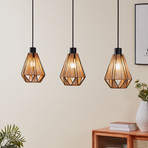 Viseće svjetlo Adwickle, tri sjenila od prirodne pređe