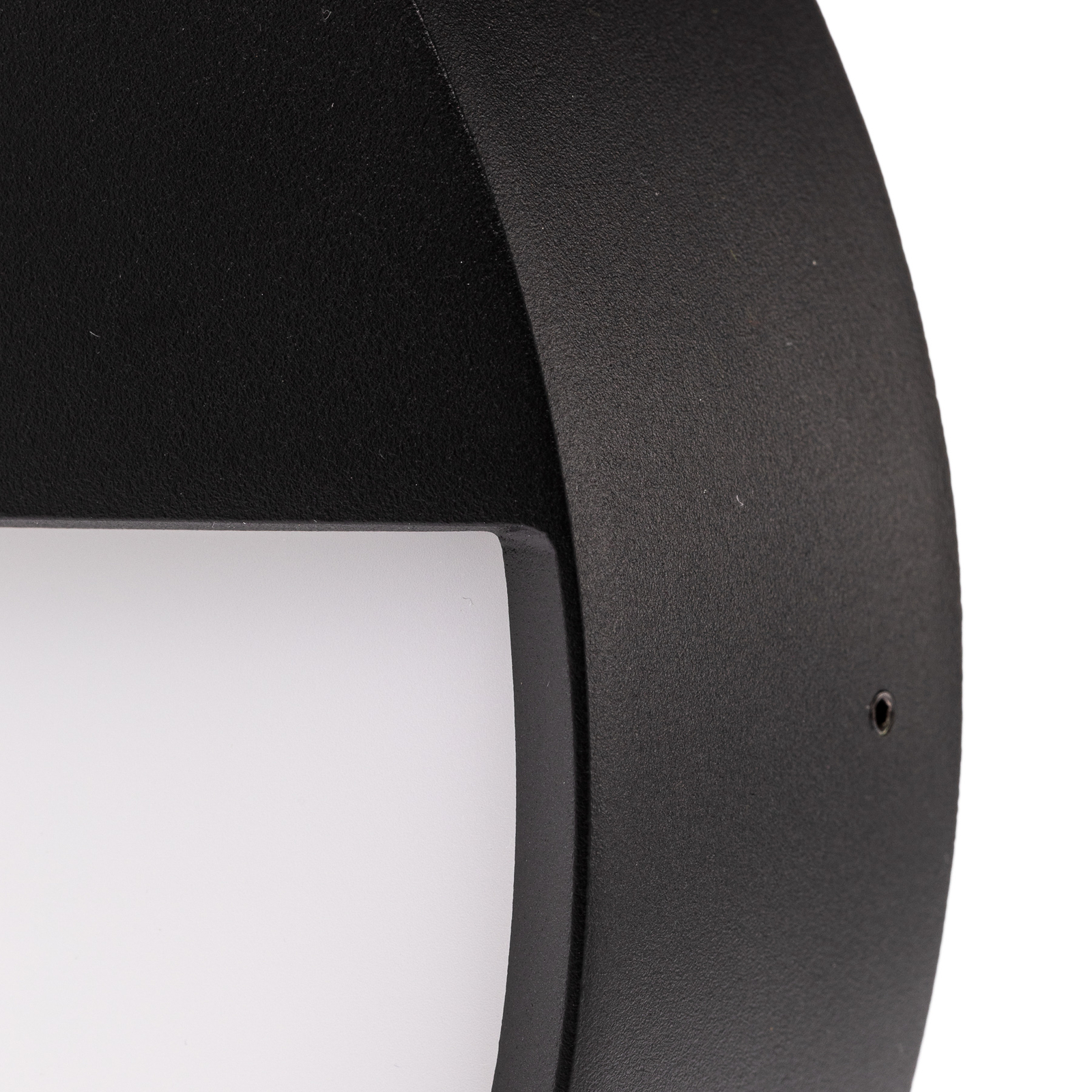 BRUMBERG Eye utendørs LED-vegglampe halv, svart