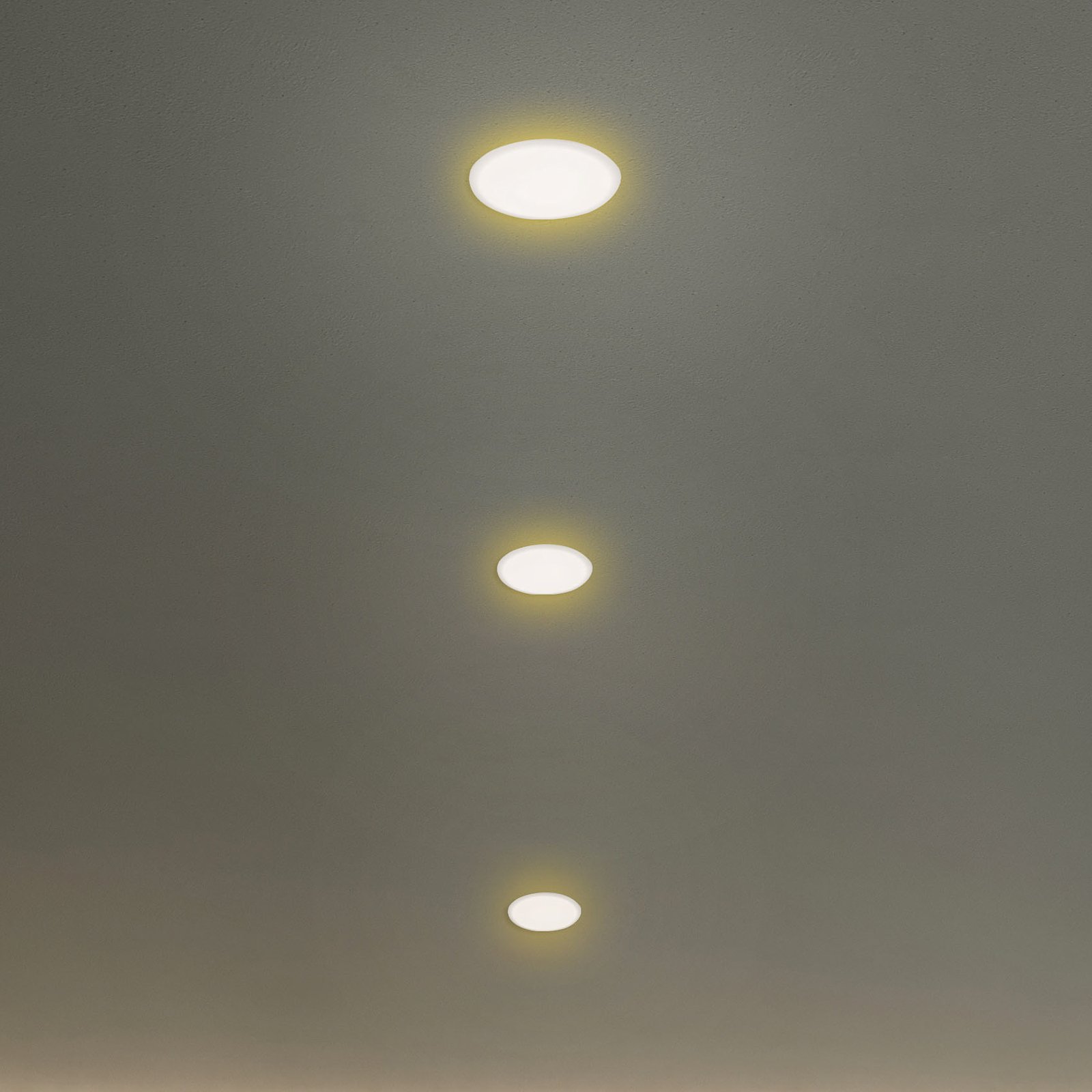 LED recessed spotlight Plat, white, round
