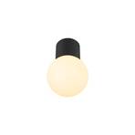 SLV Varyt loftlampe til badeværelset, sort, aluminium, Ø 12 cm