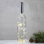 Lichterkette für Flaschen Dew Drops 75cm, silber