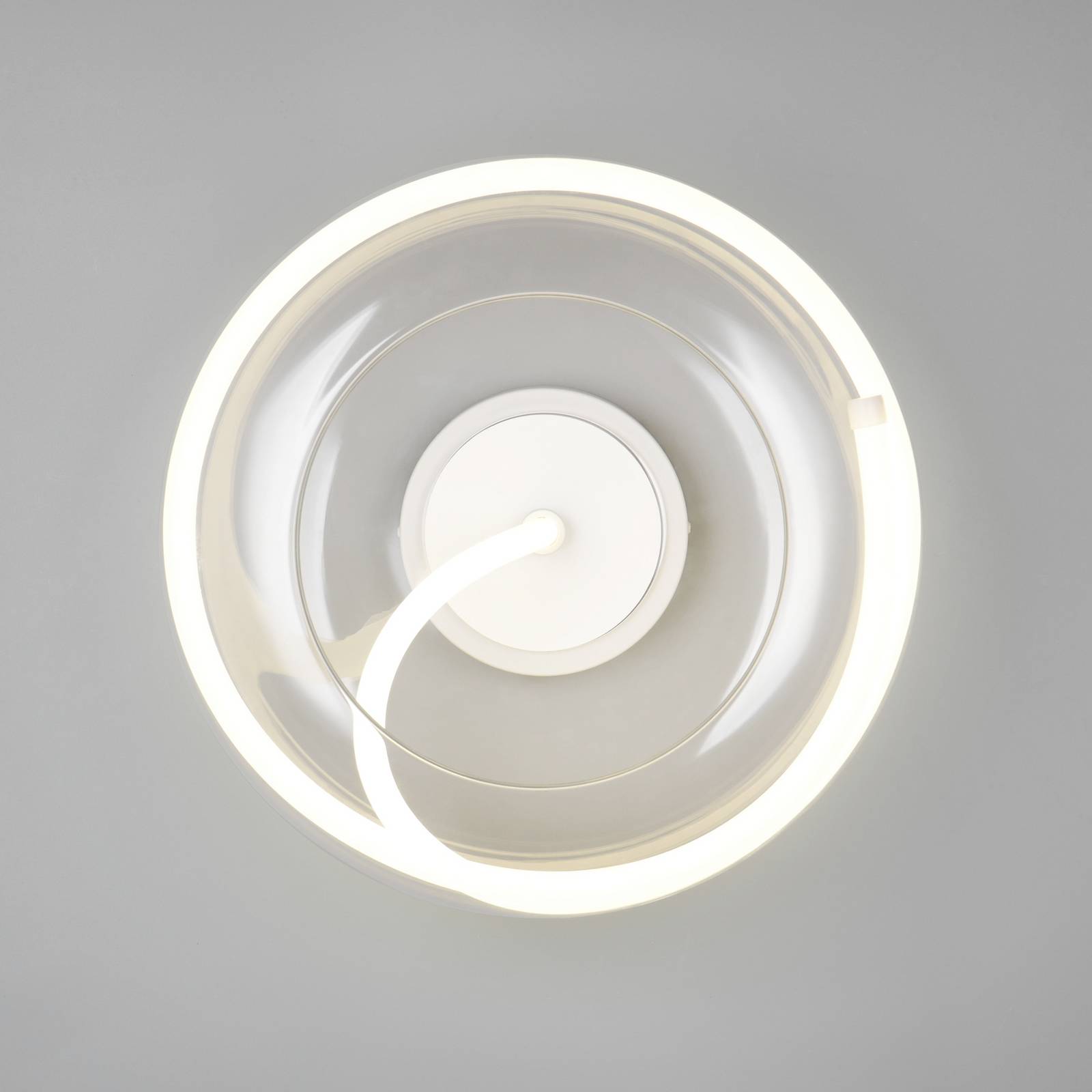 Trio Lighting Led-deckenlampe Tarsia, Weiß Matt, ø 40 Cm Glas 