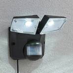 Aplique solar LED Ignaz, 2 focos, gris oscuro
